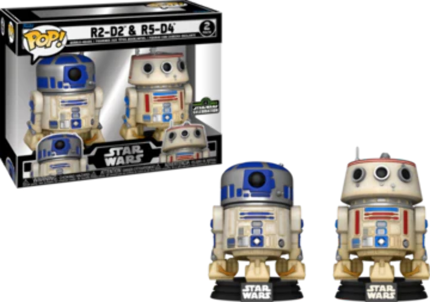 Funko POP Star Wars: R2-D2 & R5-D4 (2023 Europe Star Wars Celebration)[2 Pack]