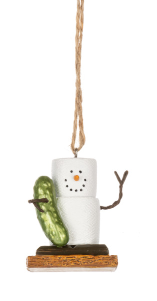 Ganz Midwest of Cannon Falls Original S'more with Christmas Pickle ornament