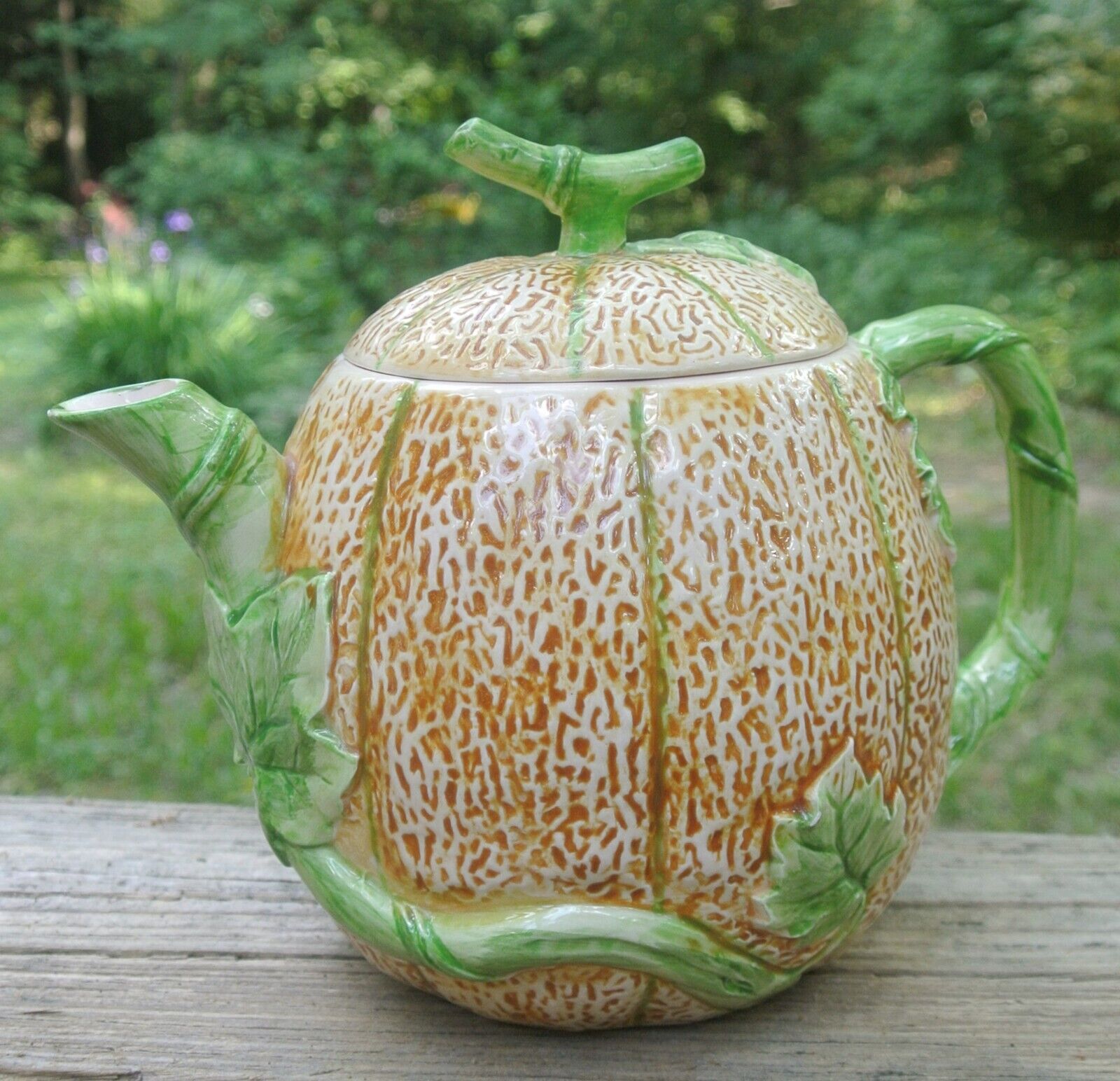 Vintage The Haldon Group Cantaloupe Tea Pot - 1980s