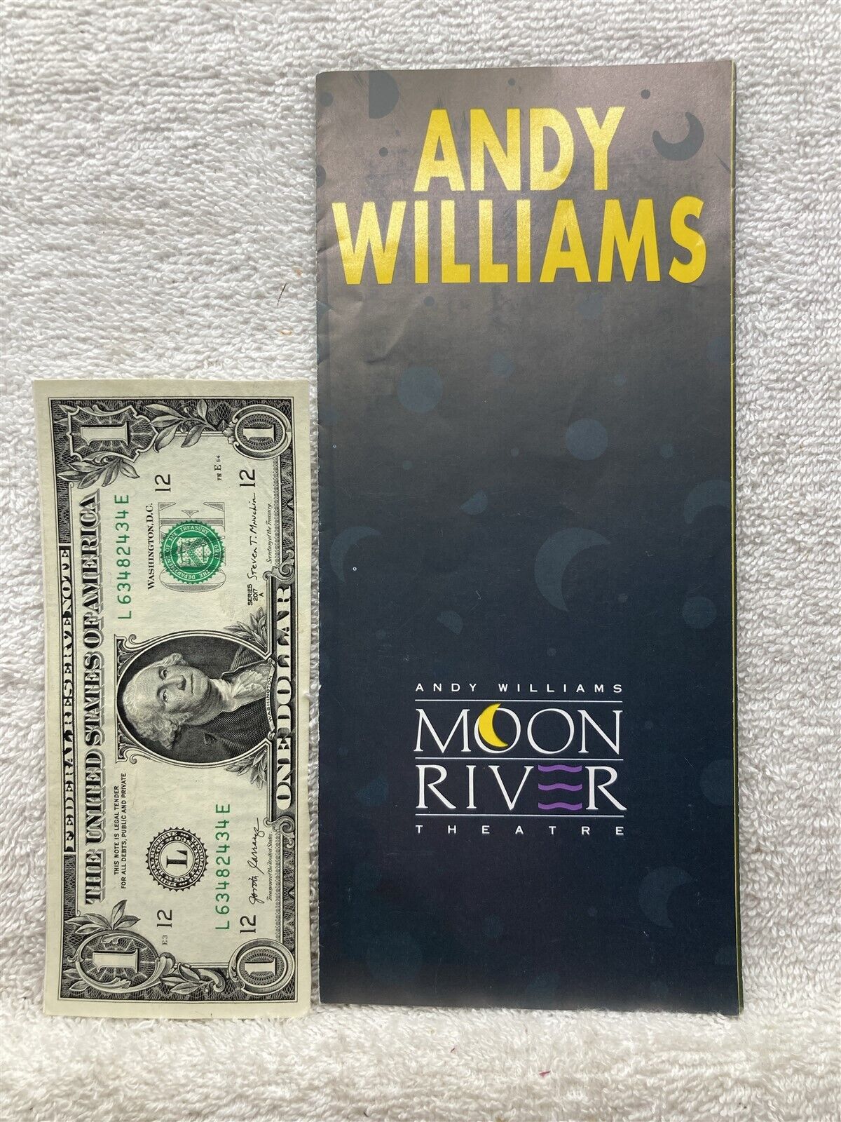 1992 Andy Williams Moon River theatre Branson MO Information Brochure Vtg