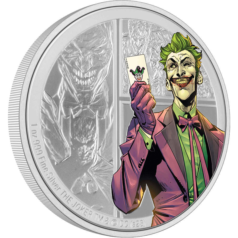 DC Villains – THE JOKER 1oz Pure Silver Coin - NZ Mint