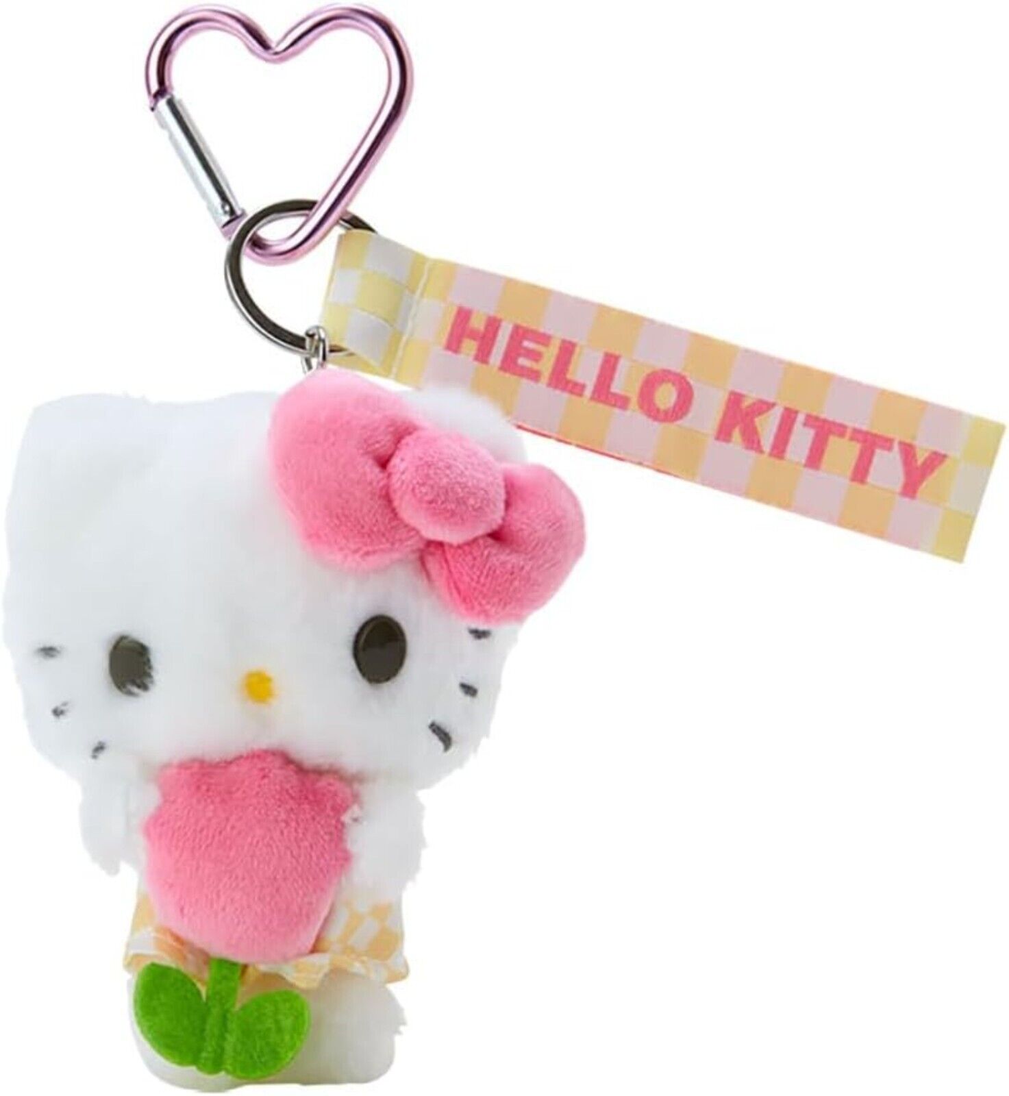 Sanrio Character Hello Kitty Mascot Holder (Pastel Checker) Plush Doll New Japan