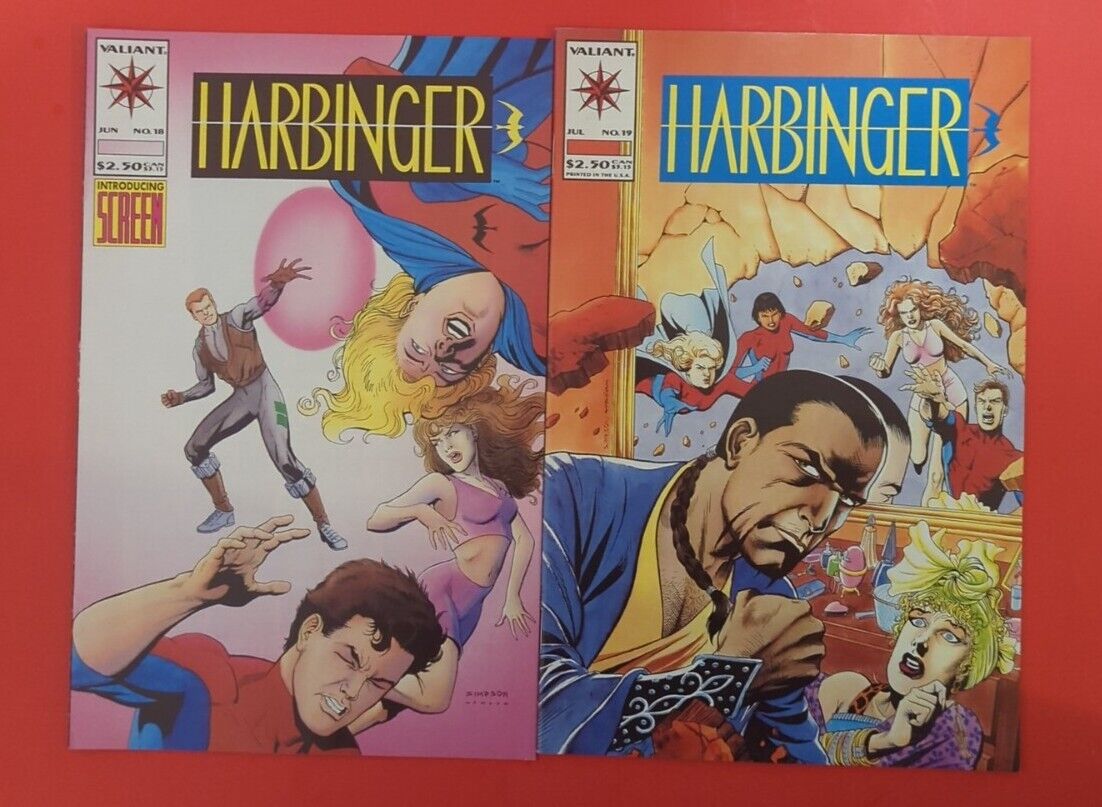 Harbinger #18 #19 Valiant Comic  Key 1st App Of Screen And Stunner (B3)