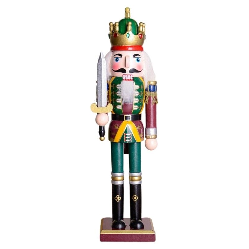 Colorful Wooden Soldier King Christmas Decorations Holiday Home Decor