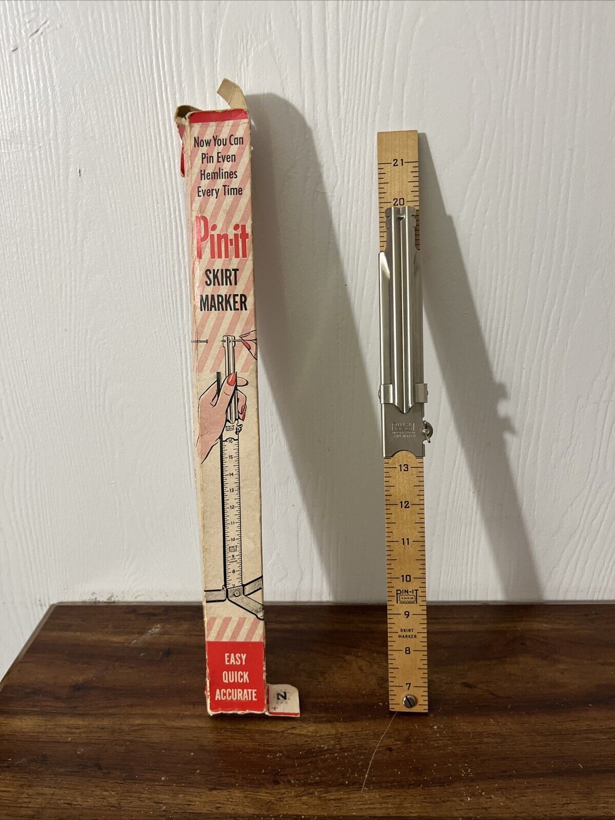 Vintage Pin-It Skirt Marker Hem Ruler