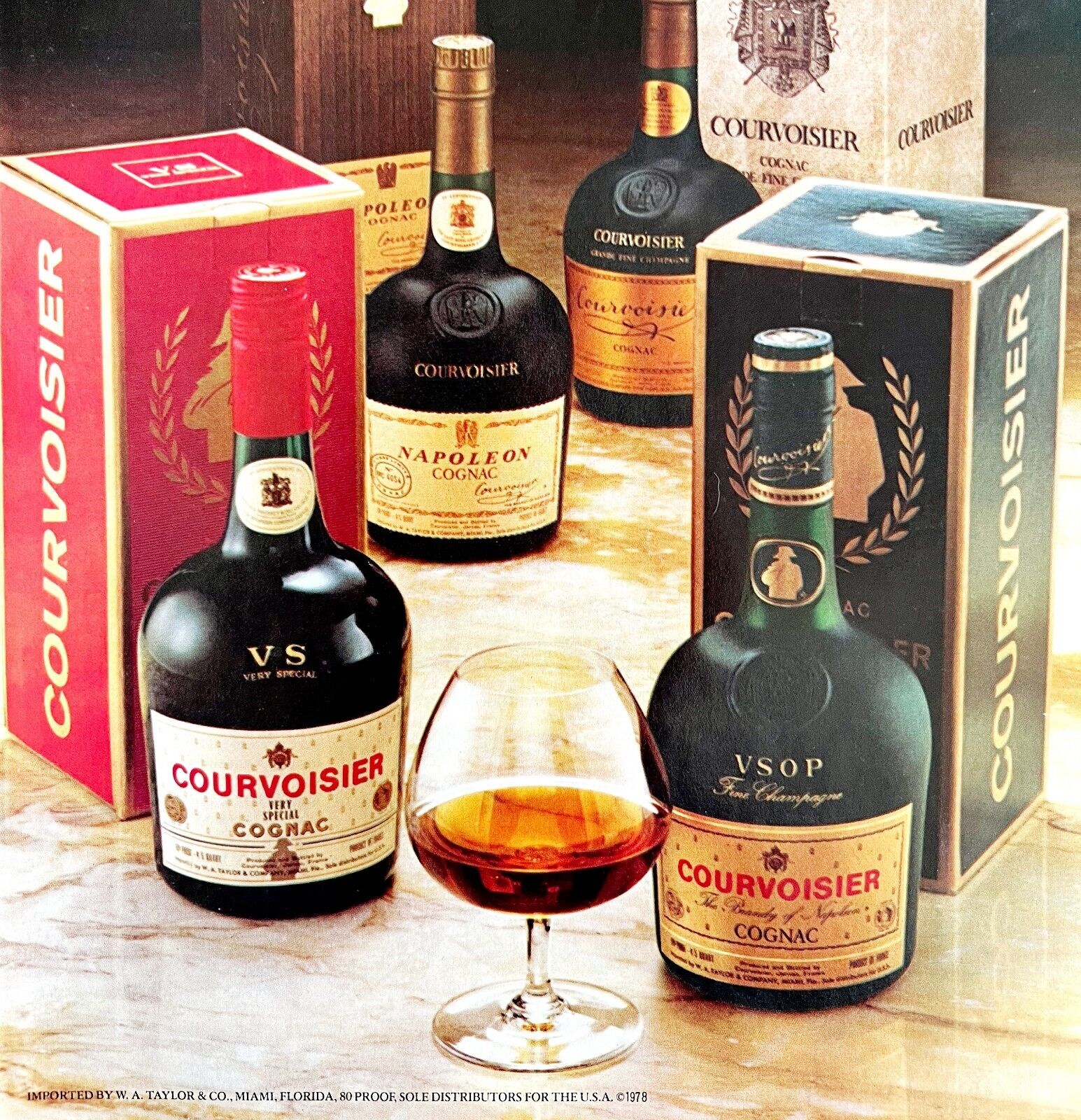 Courvoisier Cognac Christmas 1979 Advertisement Distillery Alcohol DWKK2