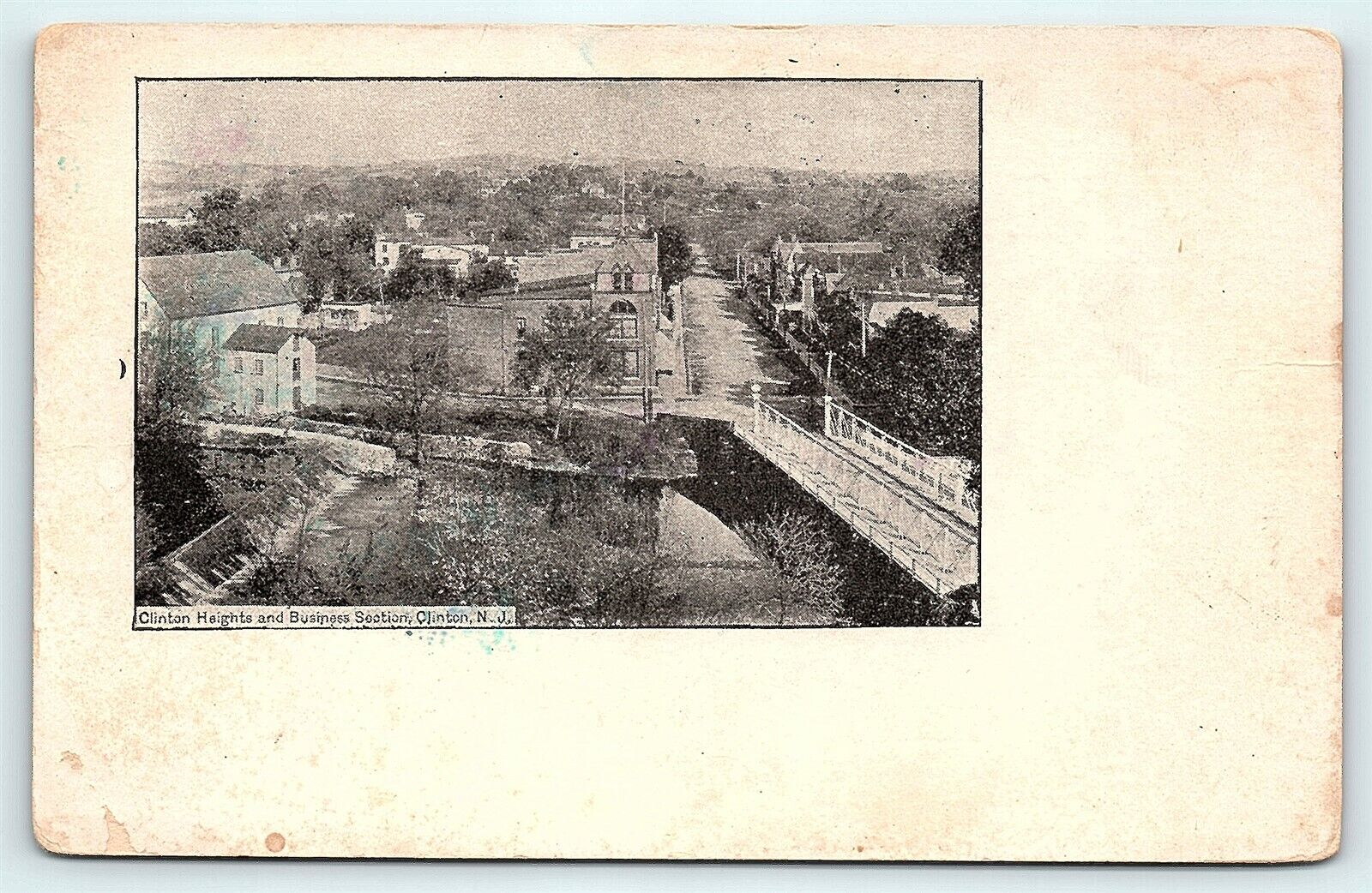 Postcard NJ Pre 1907 View of Clinton Heights and Business Section R32