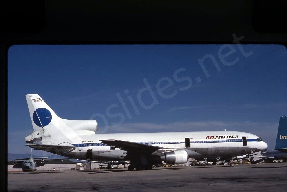 Air America Lockheed L-1011 N304EA Mar 90 BAD SCAN Kodachrome Slide/Dia A22