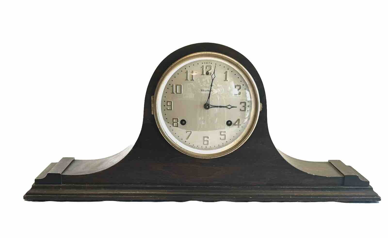 Vintage WATERBURY RICHMOND Tambour Mantel Clock Duotone Model 1335C Pat 1910-24