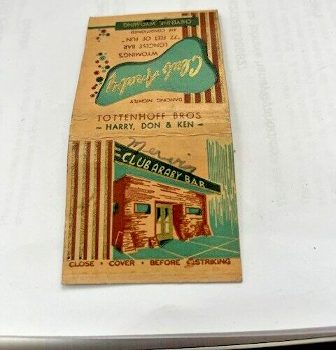 1950\'s Club Araby, Wyoming, NOS 30St Feature Matchbook  Longest Bar at 77 feet