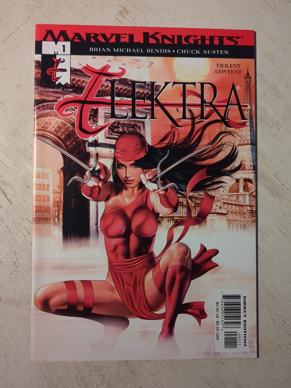 Elektra Vol. 2 #1 MCU SHIPS FREE 2001 Marvel Knights Bendis Austen