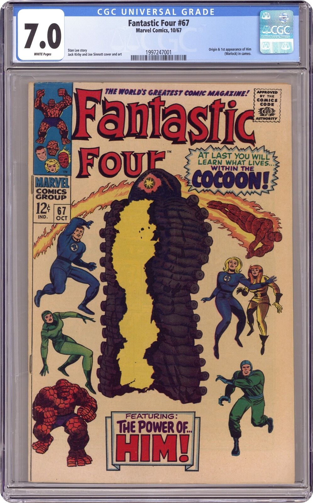 Fantastic Four #67 CGC 7.0 1967 1997247001 1st app. Him (Warlock)