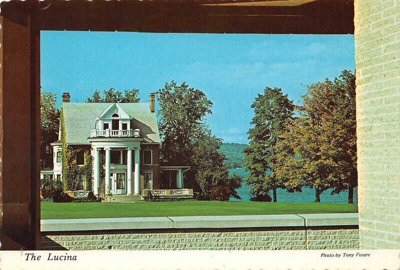 Lucina Keuka College President Home New York Continental Size Postcard
