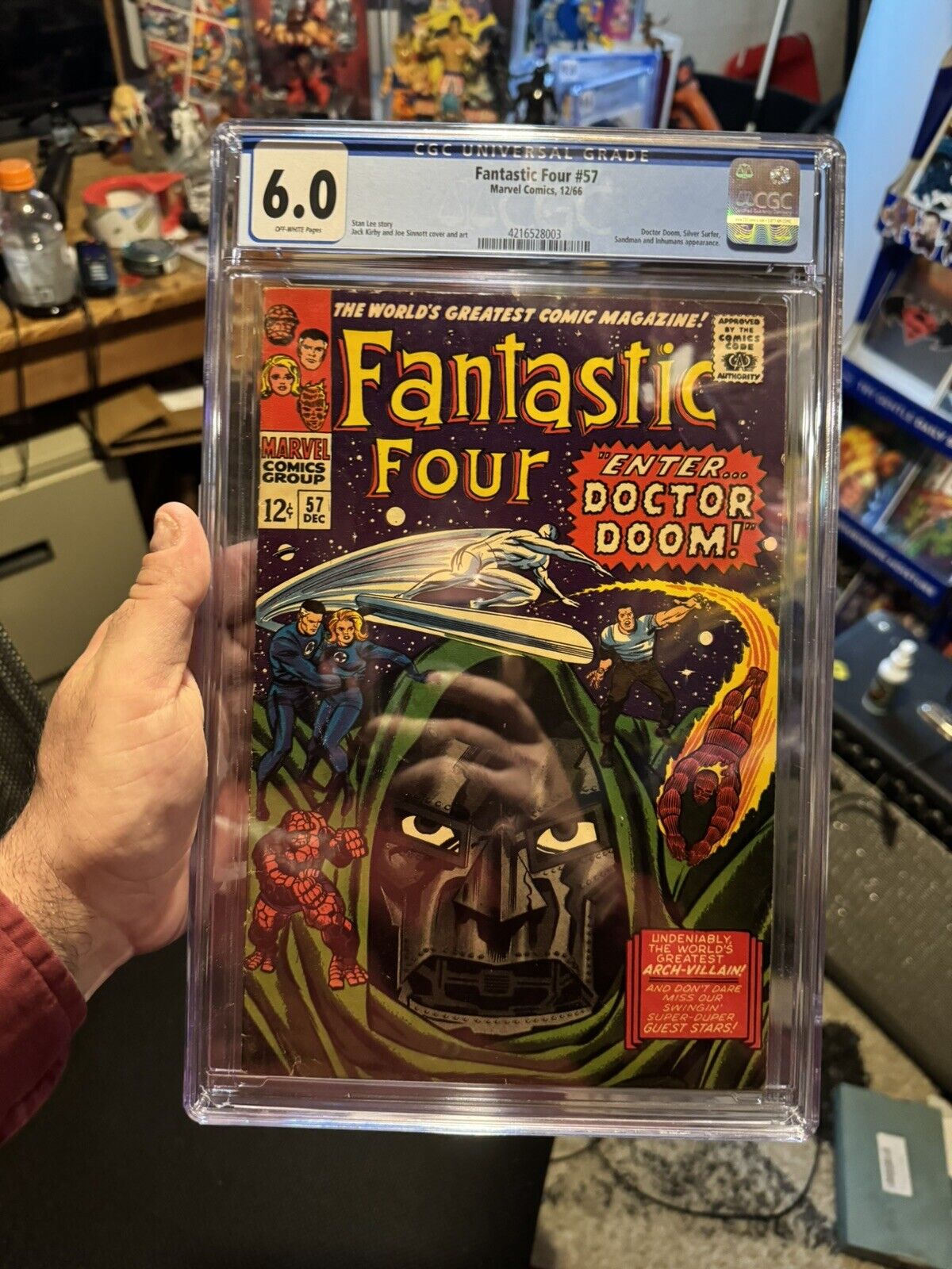 Fantastic Four 57 CGC 6.0 Dr Doom, Silver Surfer, Stan Lee Jack Kirby 1966