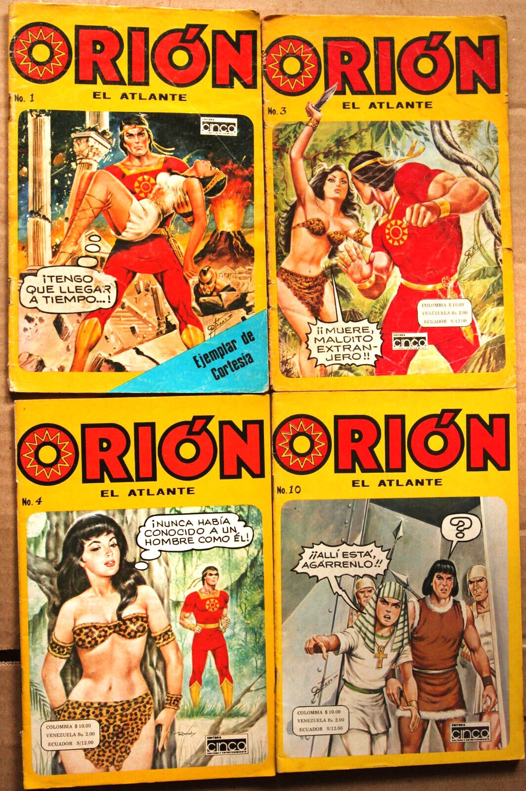 30 Orion Comics Gothic SciFi Dinosaurs#1-#102 Mexican Latin AquaMan Very Fine VF