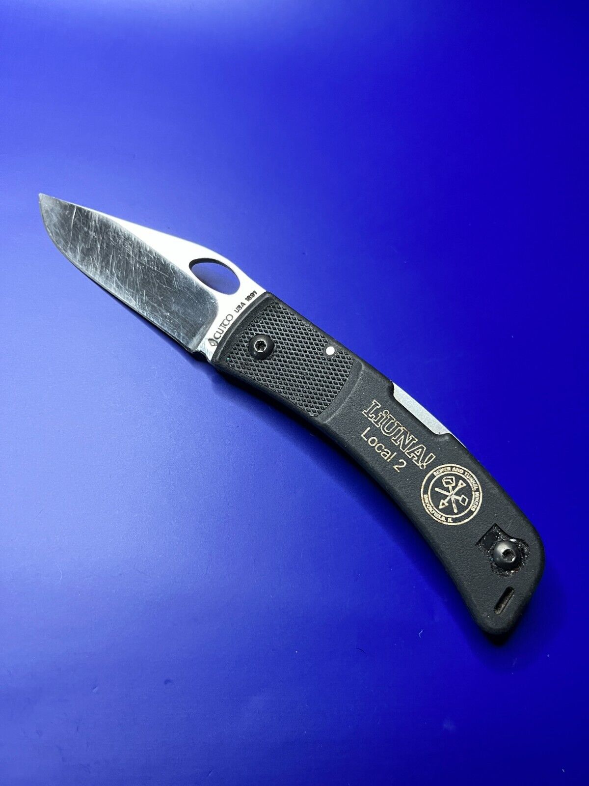 Cutco USA 1891 Black Plain Blade Lockback Folding Pocket Knife