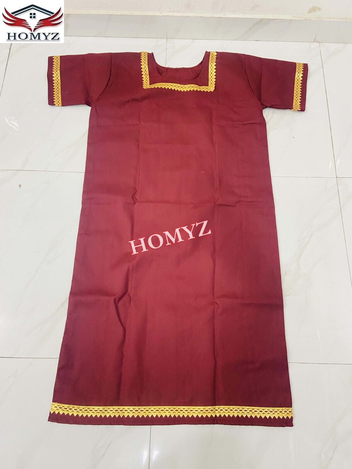 Medieval Red Costumes Thick Padded Half Sleeveless Cotton Roman Costume
