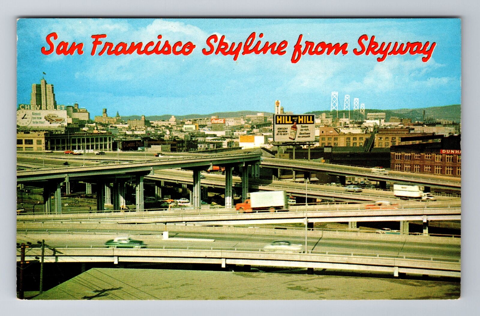 San Francisco CA-California, San Francisco Skyline, Antique Vintage Postcard