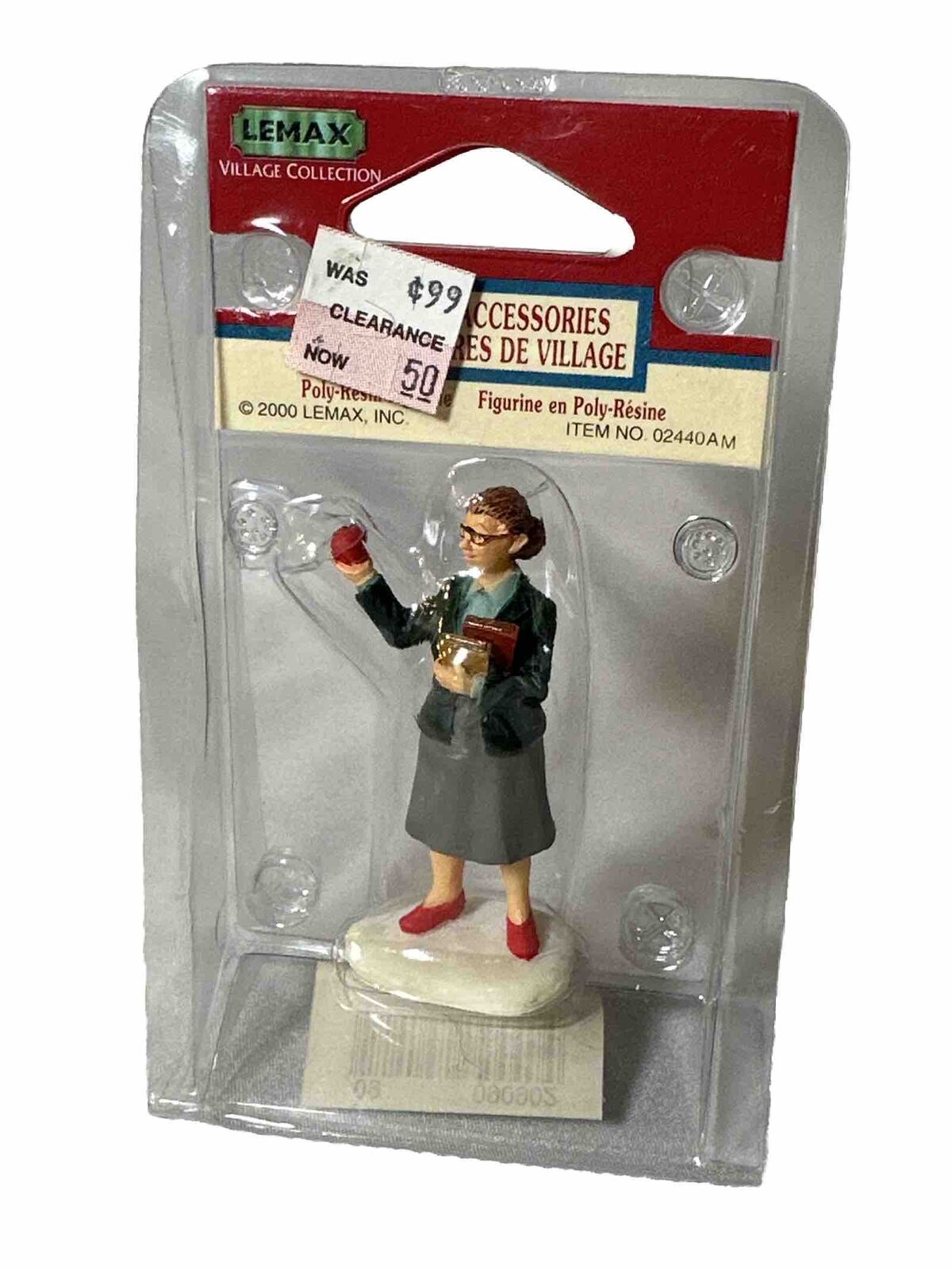 2000 Lemax Village Collection Teacher With A Apple  Figurine #02440