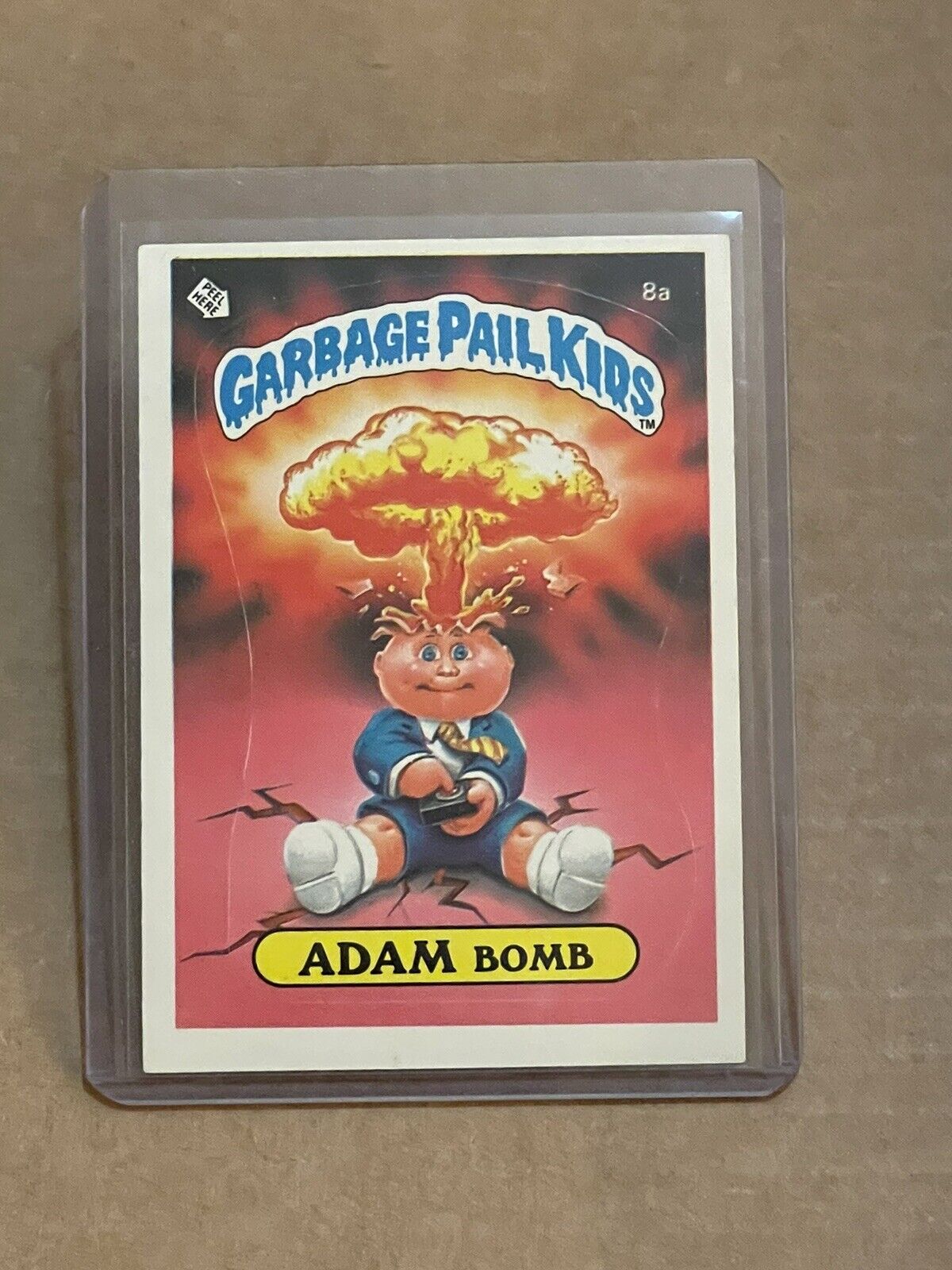 1985 Topps Garbage Pail Kids GPK Series 1 OS1 #8a ADAM BOMB Matte Checklist NICE
