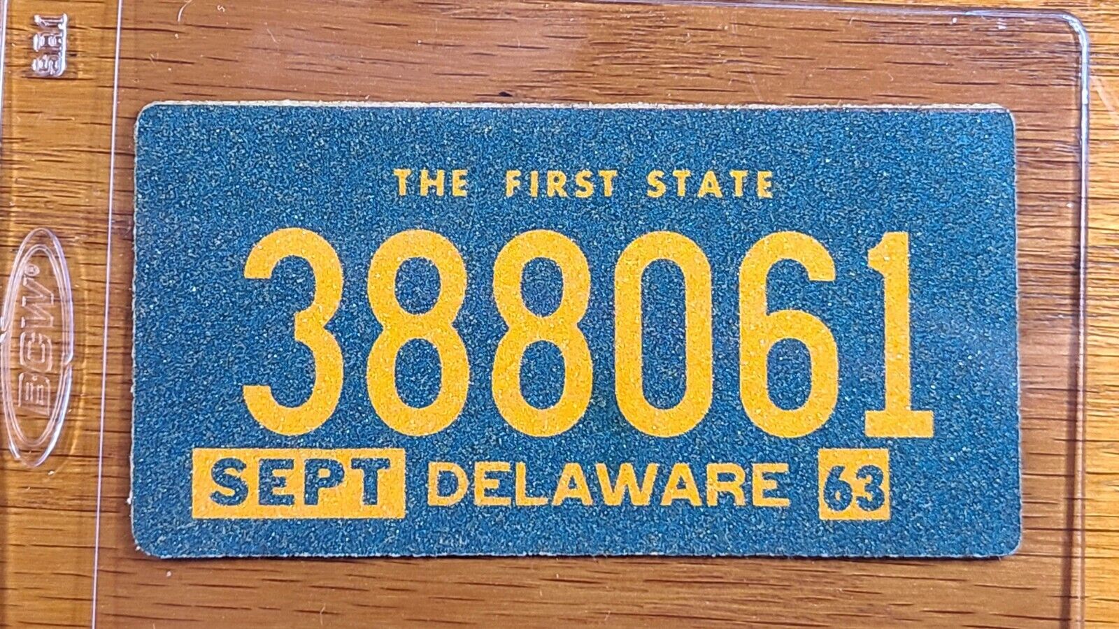 1963 Delaware License Plate Cereal Premium Sticker (znc20051)