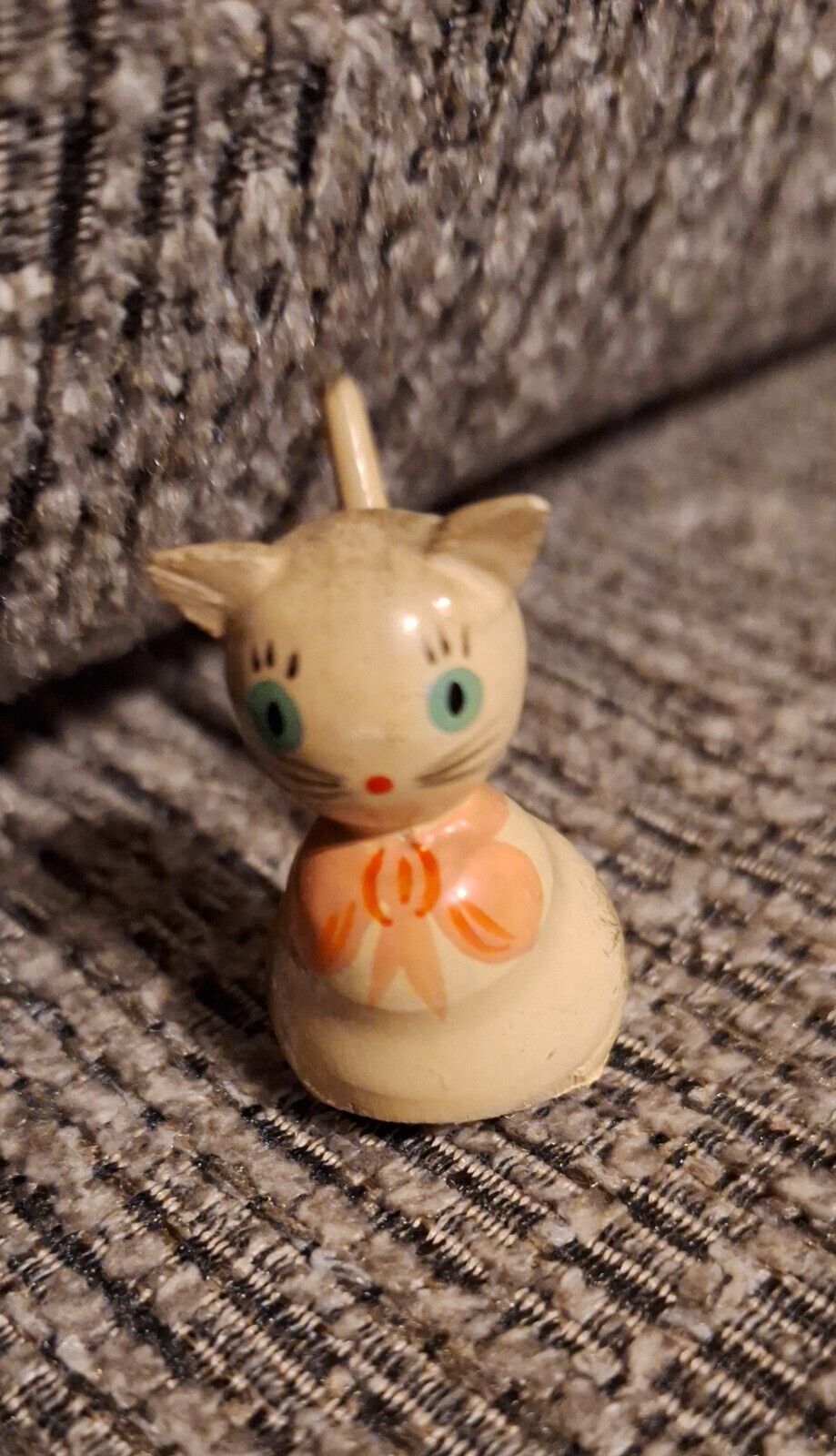 Small Vintage Wood Cat Figure