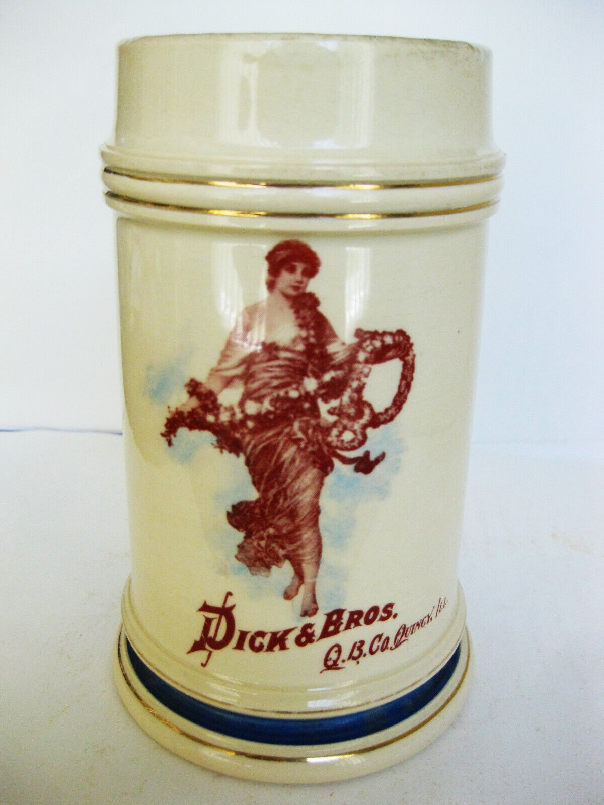 DICK & BROS Q.B. Quincy, ILL. vintage beer mug