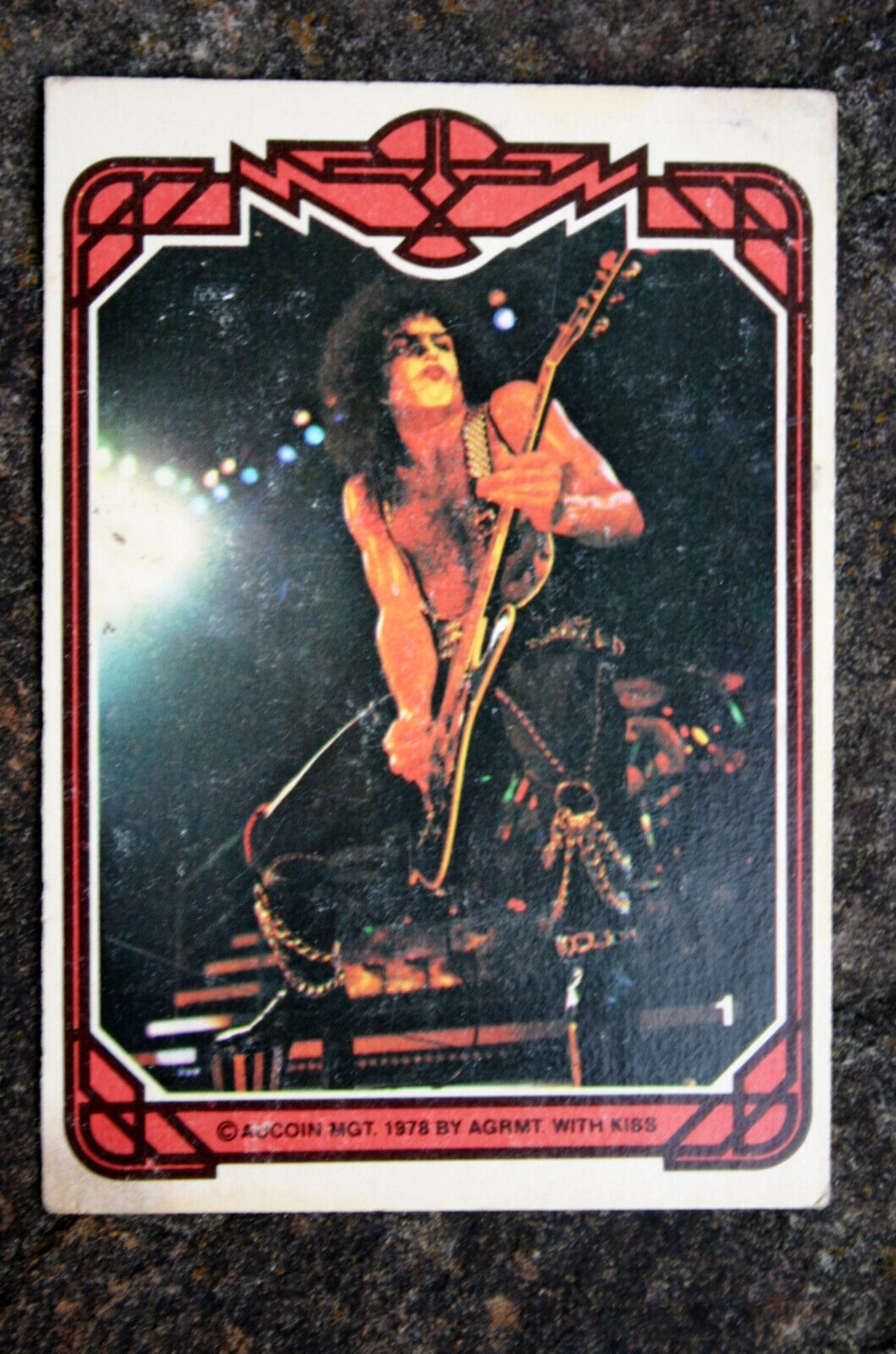 1978 Donruss Kiss Series 1 Card Aucoin Mgt #1 Paul Stanley