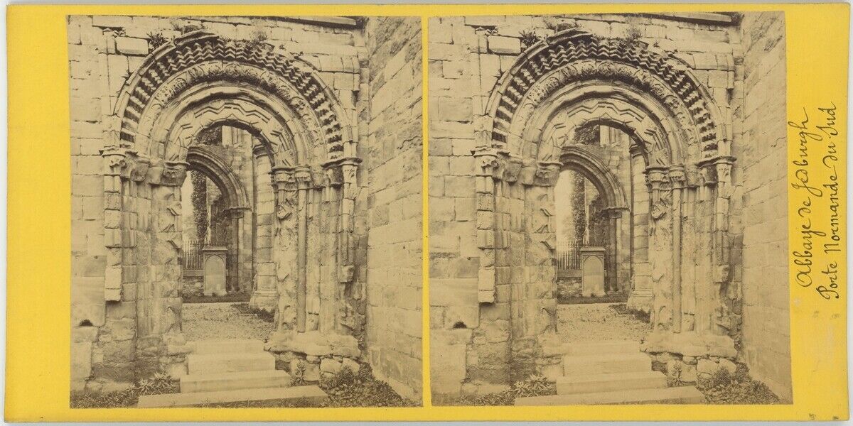 Wislon Stereo circa 1870. Jedburgh Abbey. Scotland. Scotland.