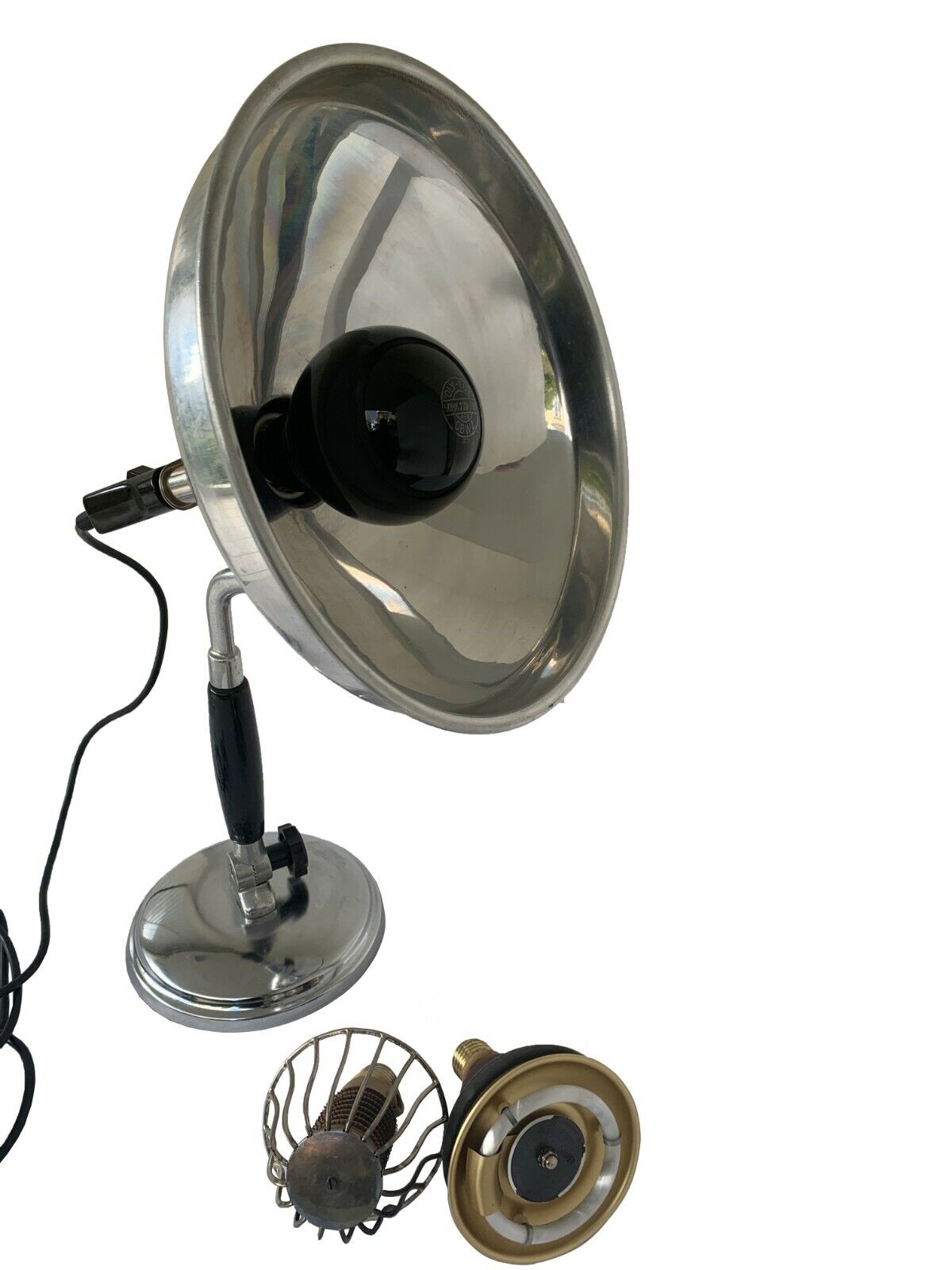Vintage Industrial 1950\'S Converted Electric Kurt Rosenthal Heat,Midcentury Lamp