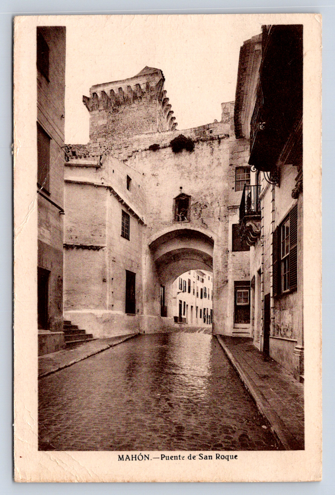Vintage Postcard Mahon Puente de San Roque