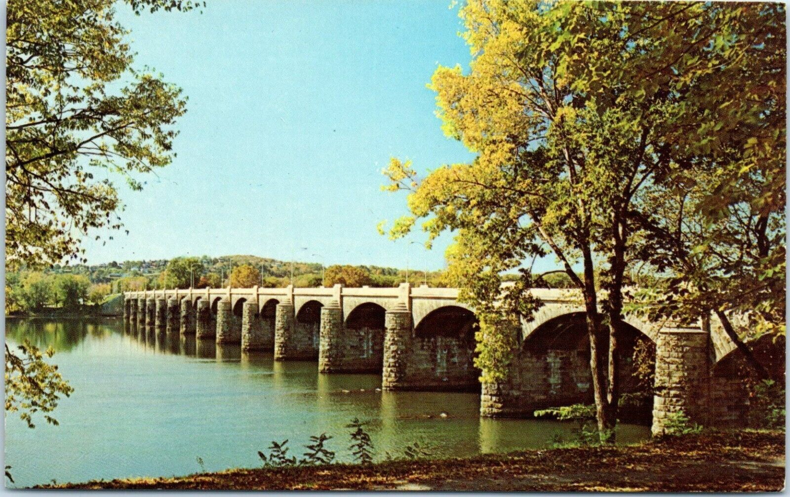 The Market Street Bridge, Over the Susquehanna River, Harrisburg Pa. Postcard