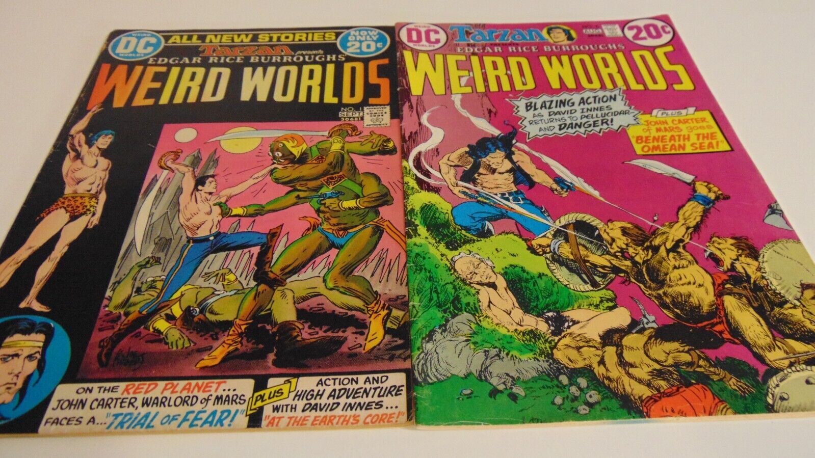 WEIRD WORLDS#1 & 6 LOT OF 2 (1972) DEJA THORIS WARLORD OF MARS CLASSIC COVER