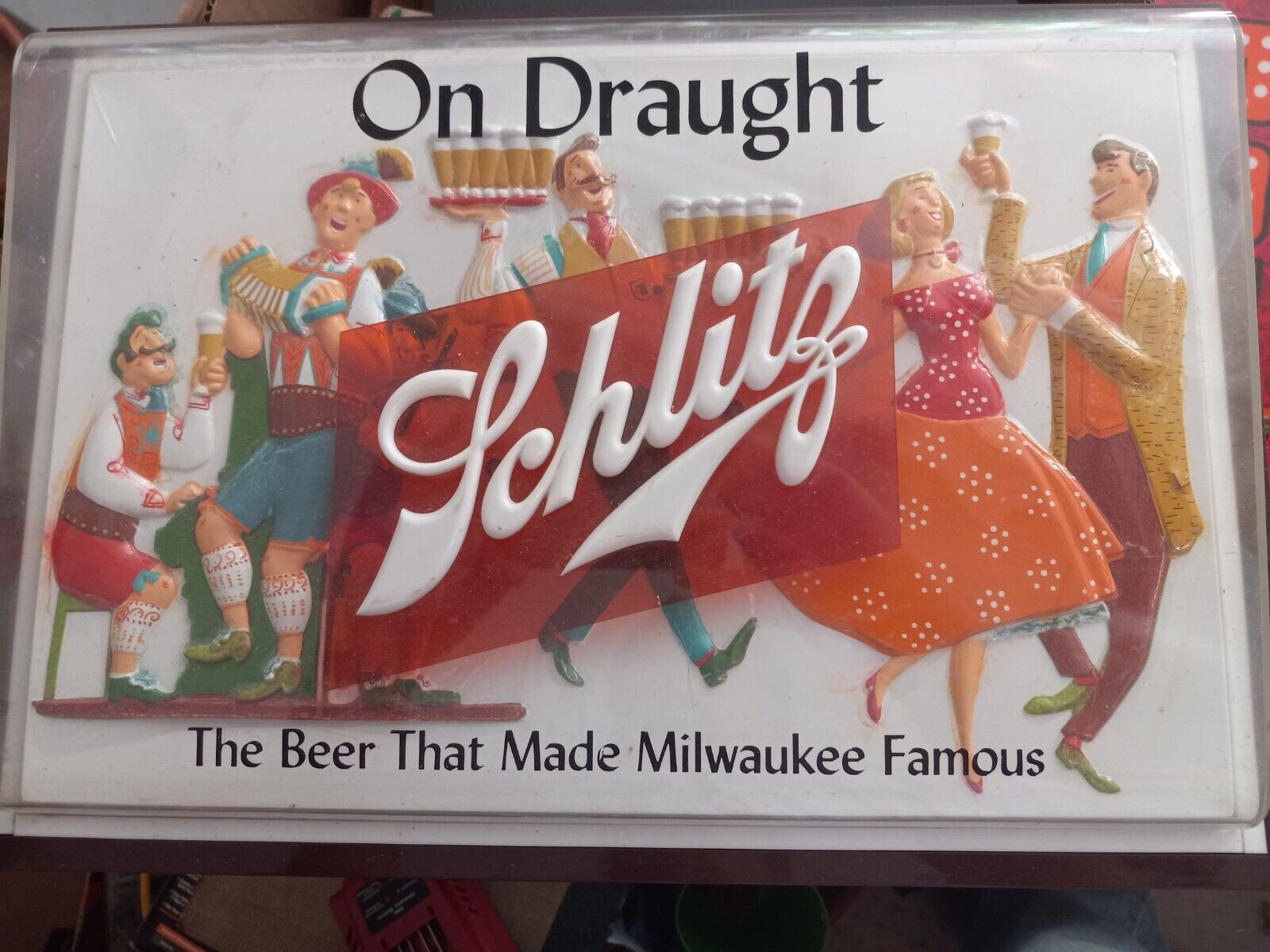 Vintage Rare Schlitz Beer Wall Hanging Sign 
