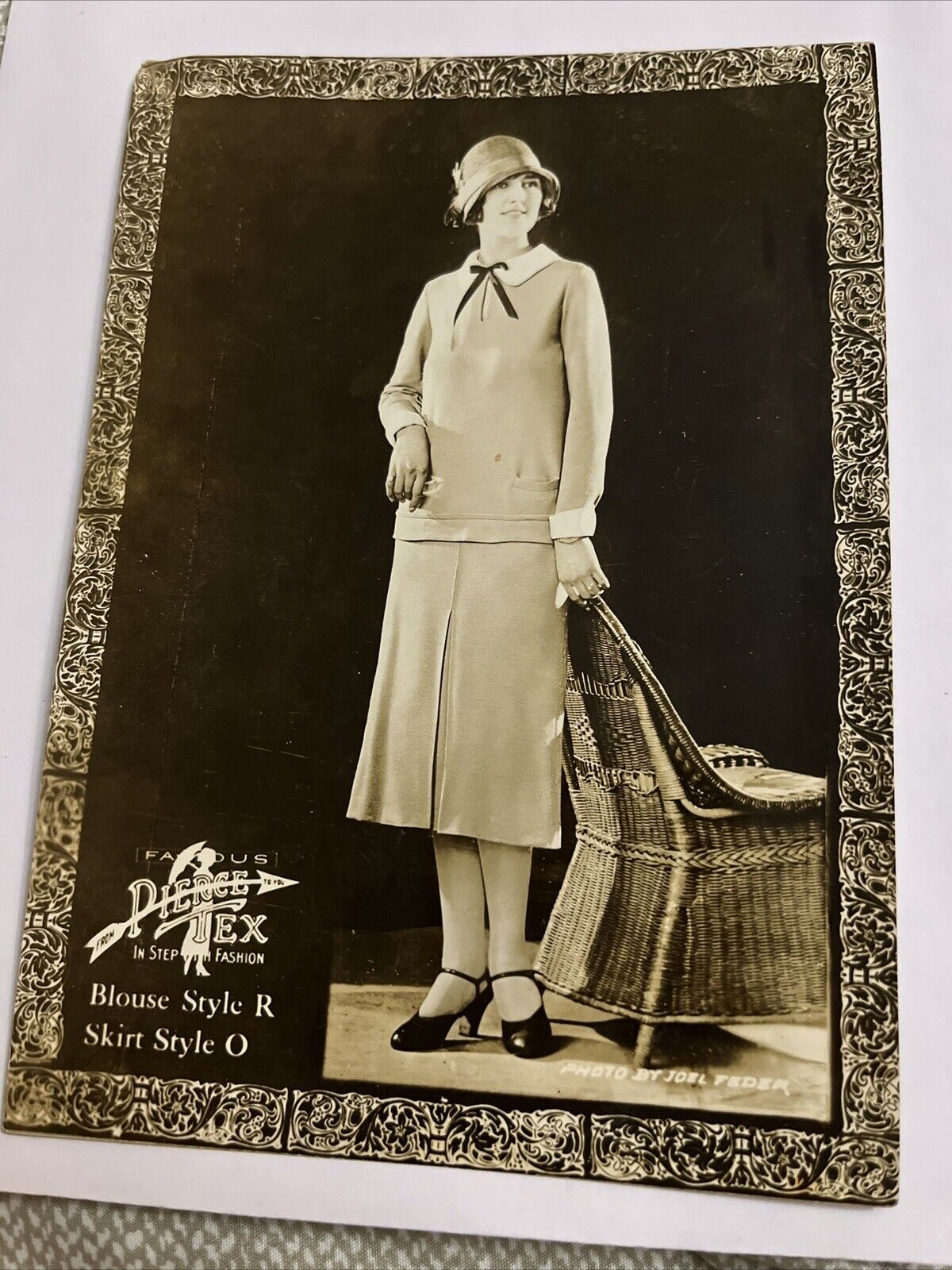 Vintage Deco Era Fashion Photo Advertisement LH Pierce Textile Blouse & Skirt