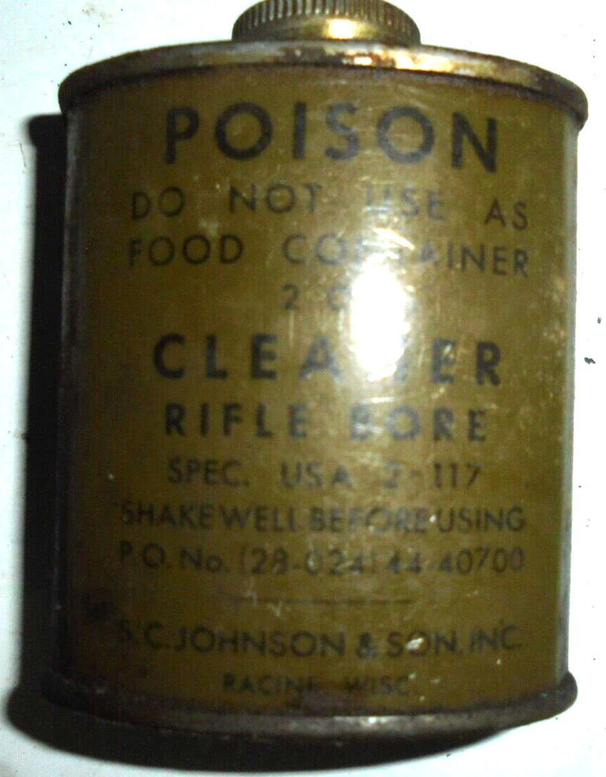 3 Vintage US Army Issued Rifle Bore Cleaner Cans