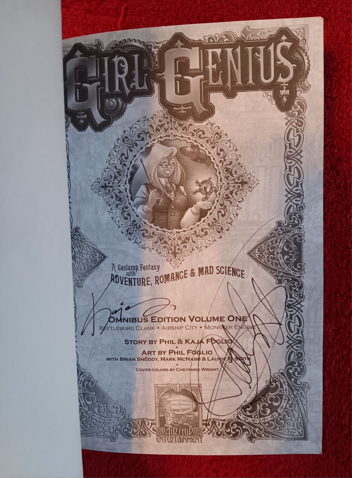 'Girl Genius' Omnibus Edition 1 SIGNED PB 1st print Phil & Kaja Foglio