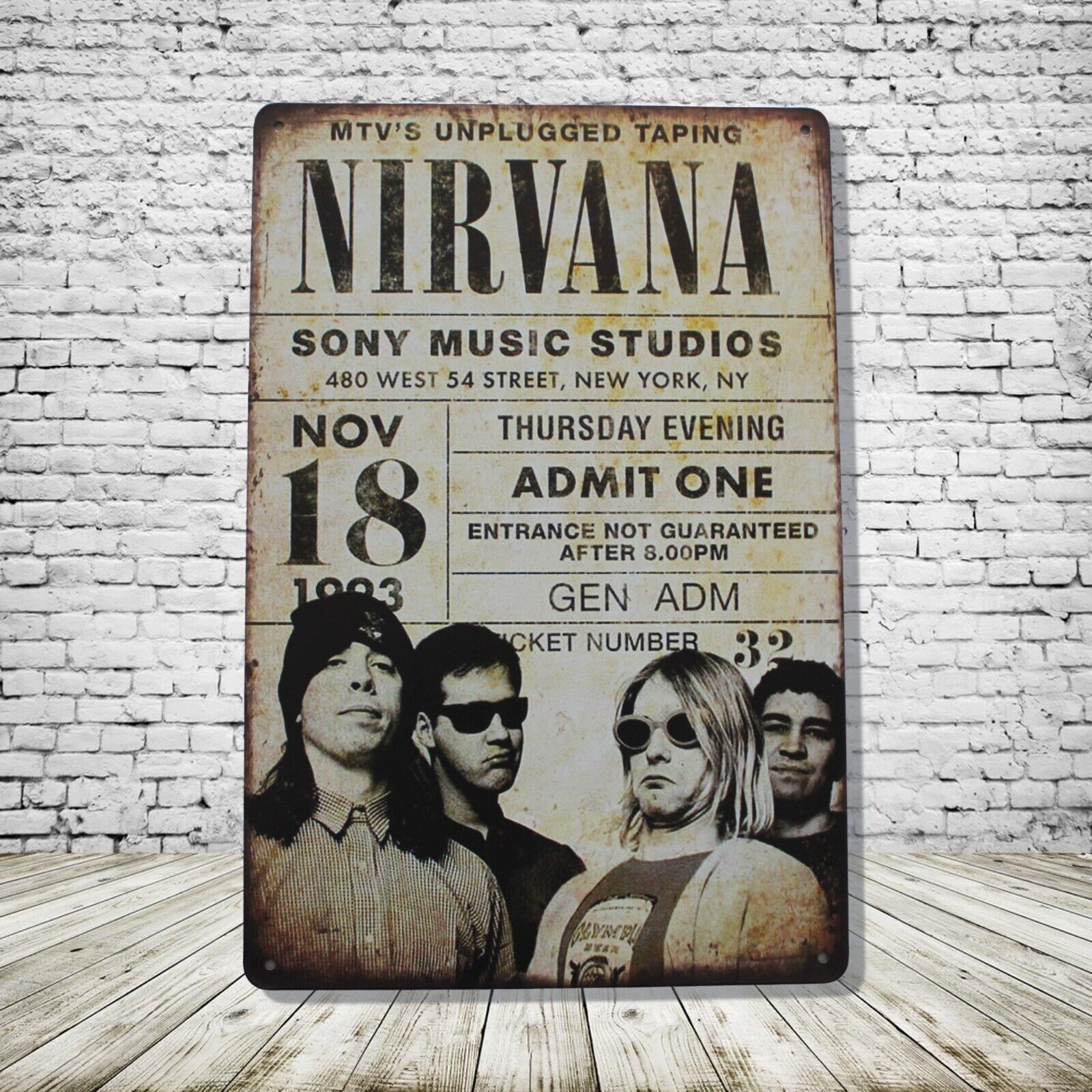 Nirvana Vintage Style Tin Metal Bar Sign Poster Man Cave Collectible New