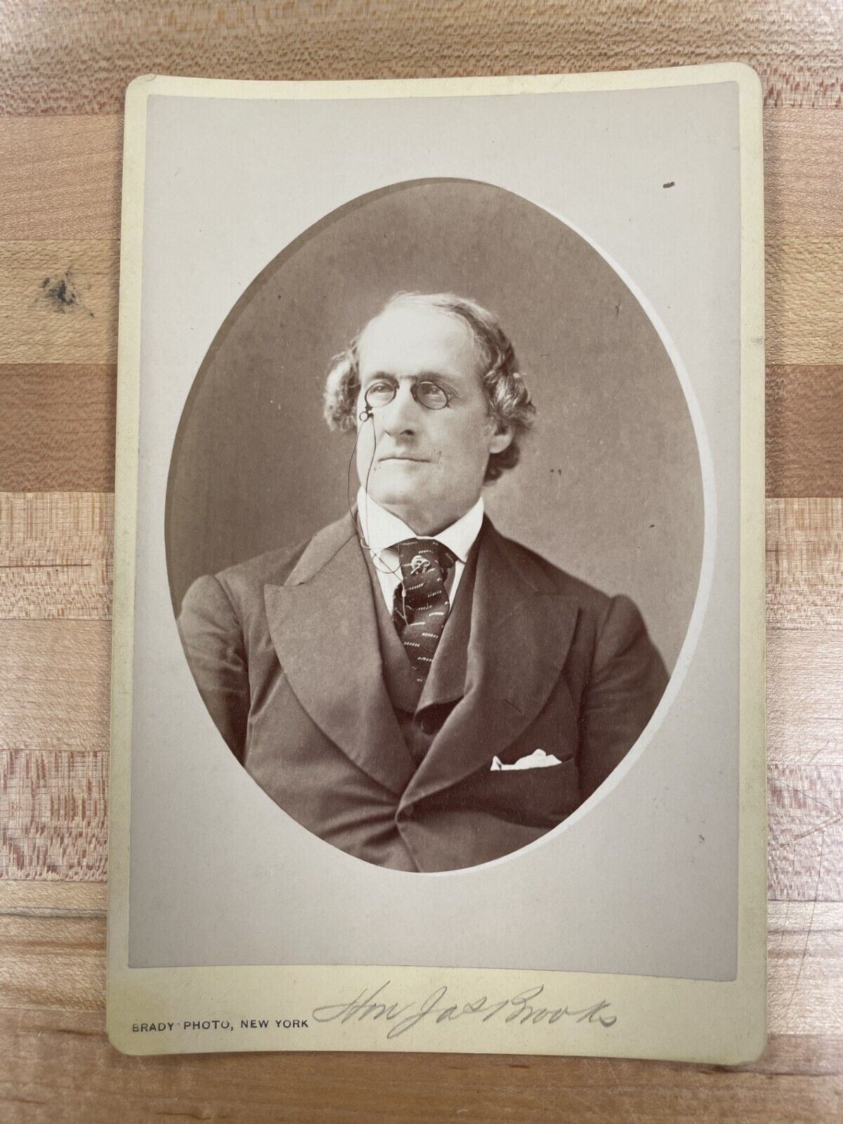 RARE Cabinet Card Representative James Brooks 1860s New York Matthew Brady Photo