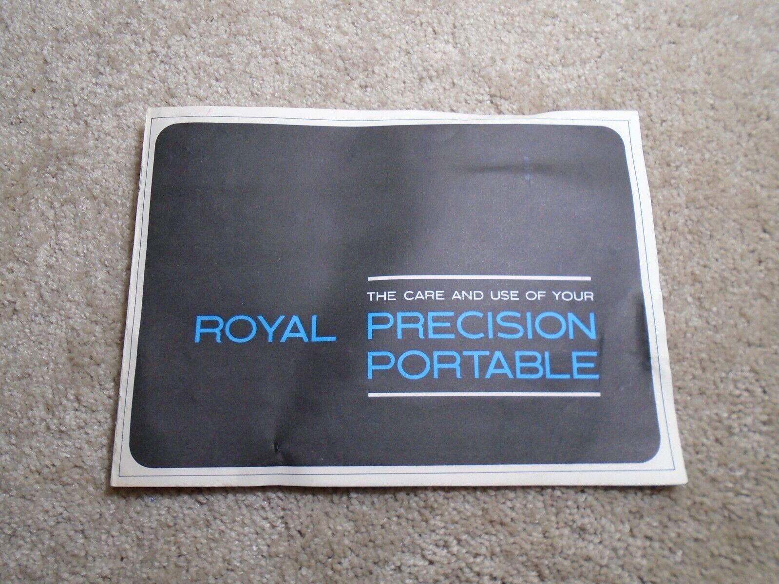 Vintage ROYAL Portable Typewriter Owners Manual, Care & Use Guide Book 1977