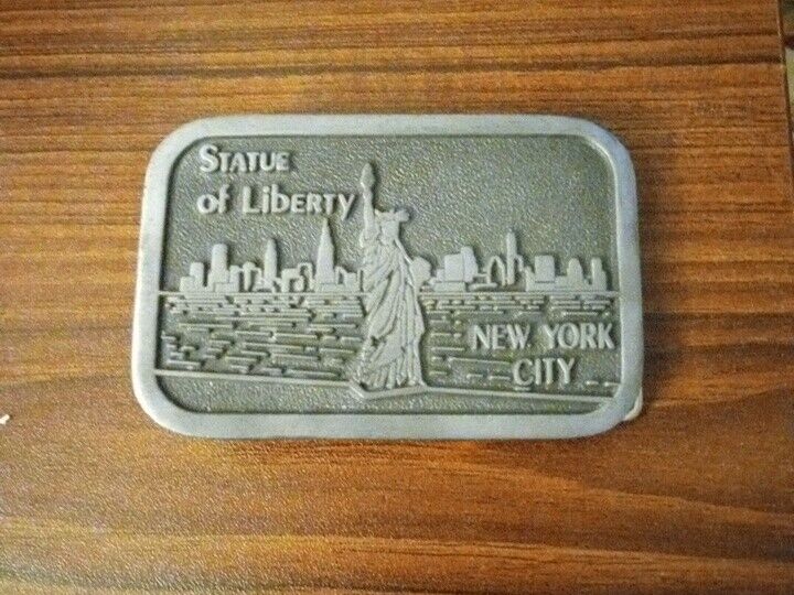 Vintage Statue of Liberty Pewter / Metal Belt Buckle 2 1/8\