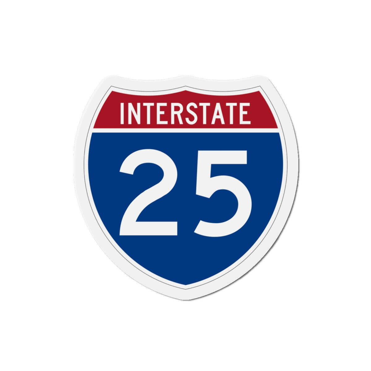 Interstate 25 (U.S. Highways) Die-Cut Magnet
