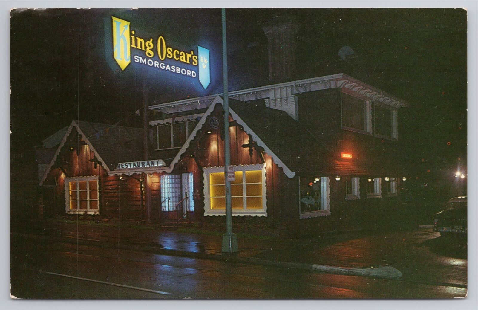 Postcard King Oscar\'s Smorgasbord Seattle Washington c1960s