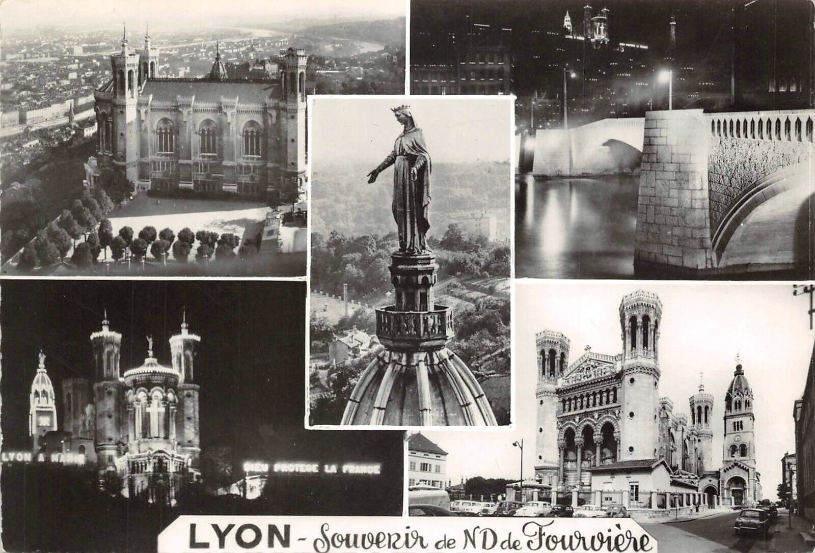 CPSM - LYON - souvenir of ND de Fourvière (134010)
