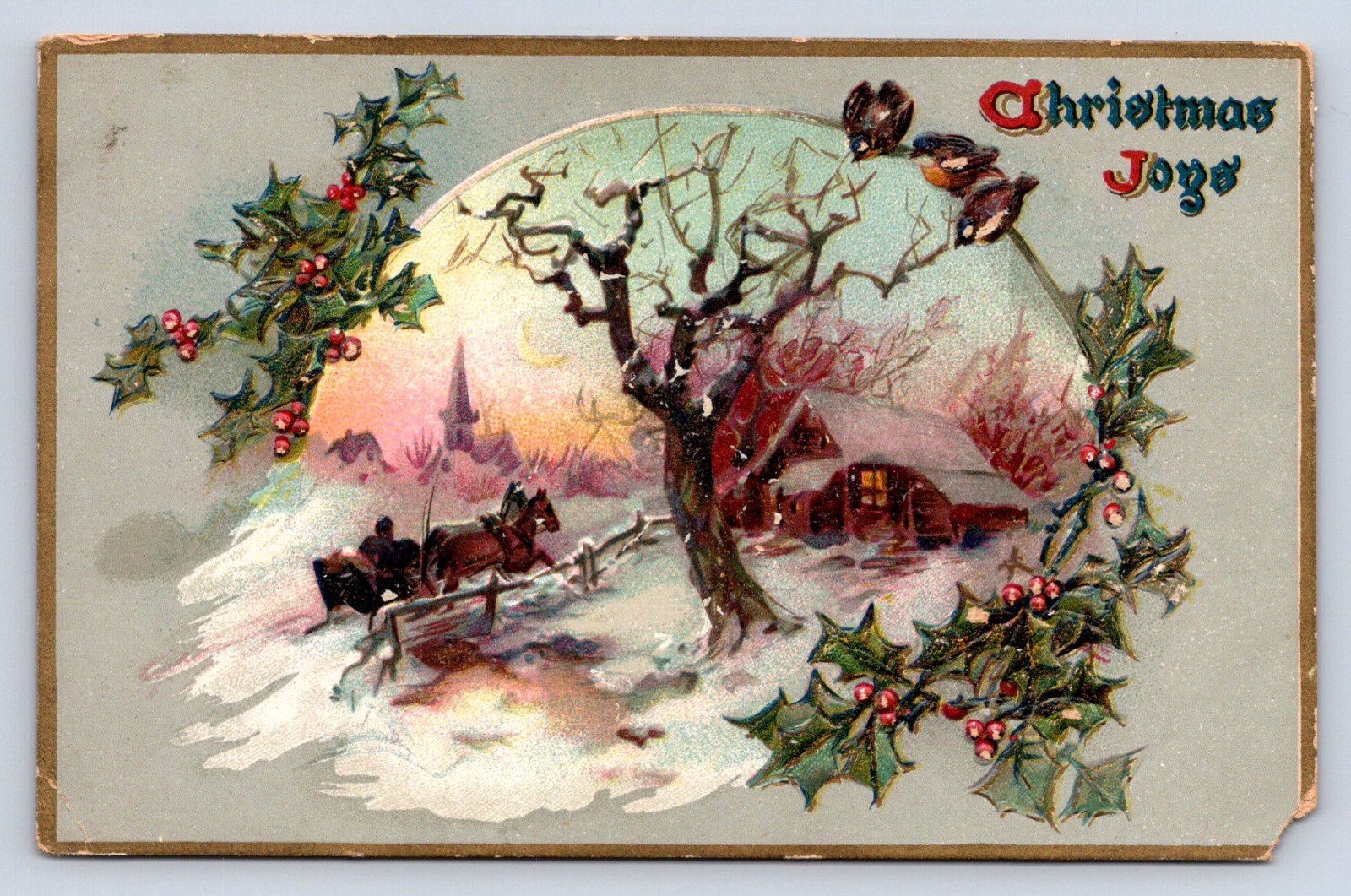 Vintage Postcard Christmas Joys TUCK\'s 1900\'s