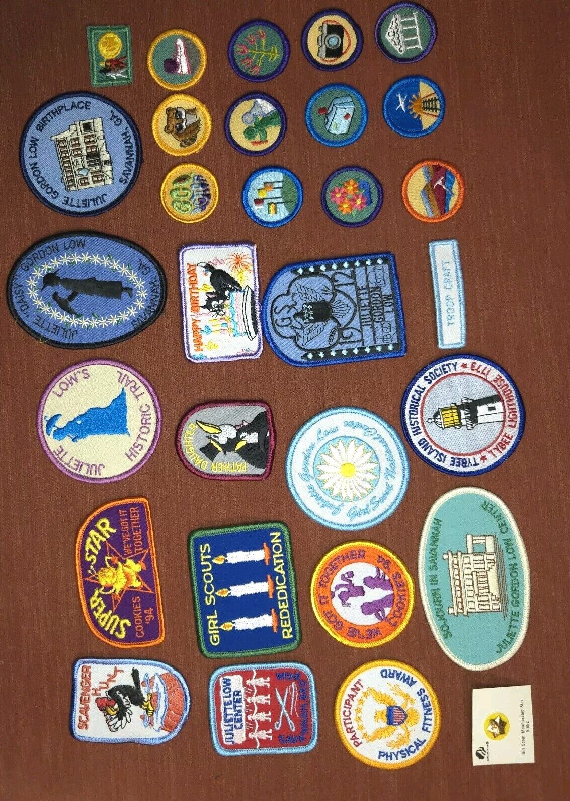 Girl Scout Patches Lot Of 30, Embroidered Unused ￼