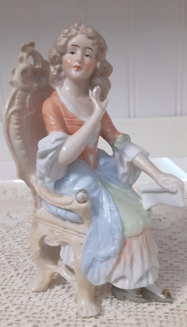 Antique Grafenthal Victorian Bisque Porcelain Figurine 11981 DEP Germany