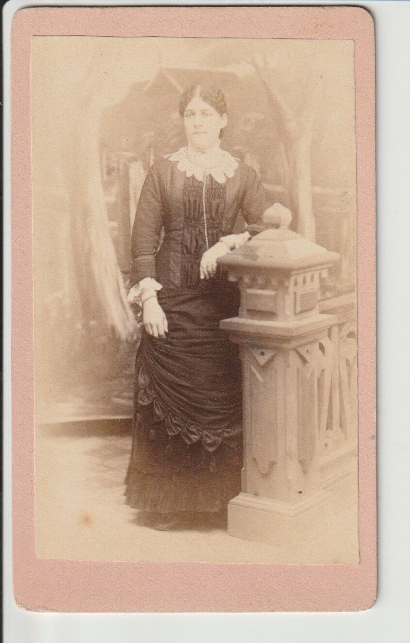 CDV of a Lady 1870's era by a United States Photo Studio Post Civil War image 1