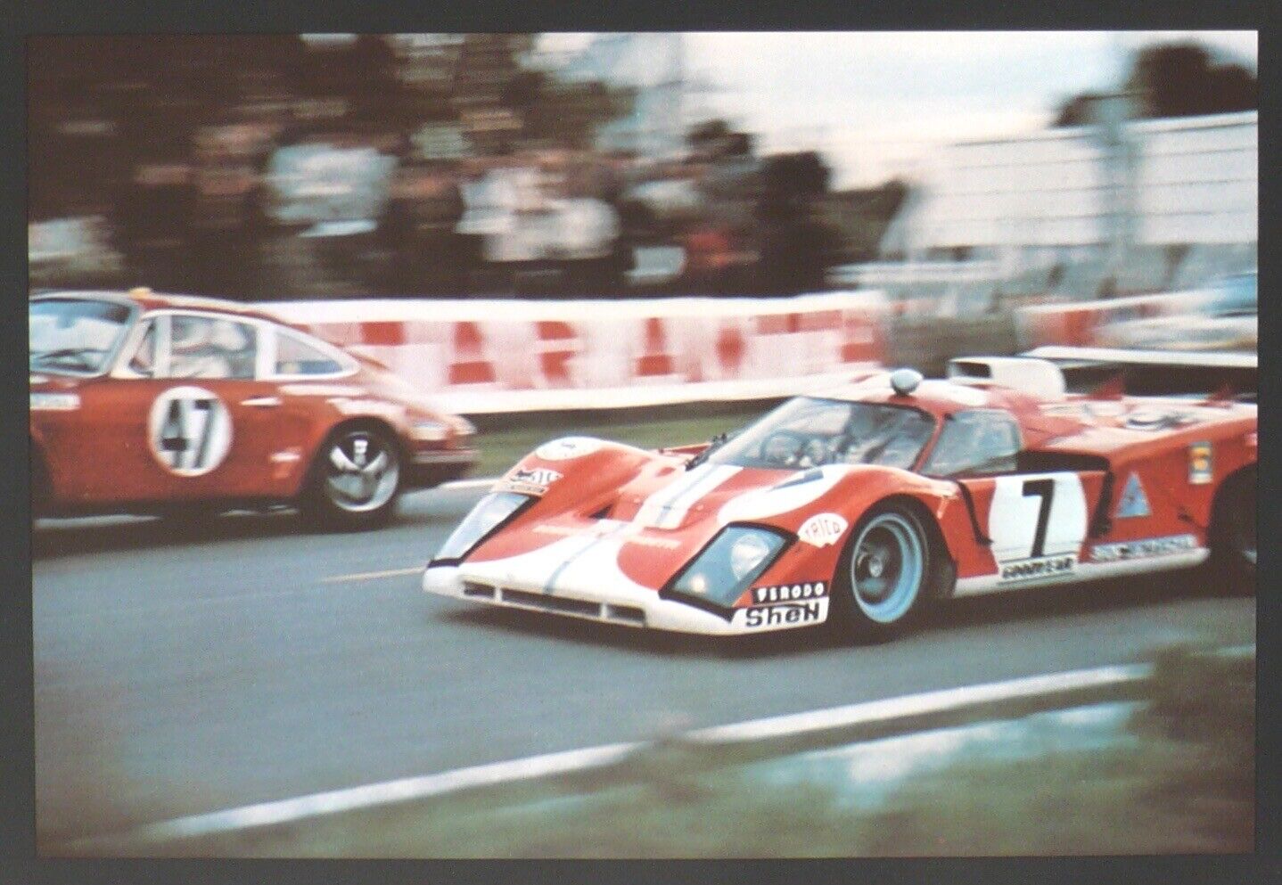1971 24 Hours Le Mans FERRARI 512F PORSCHE 911S JESSE ALEXANDER 7x10 Photo Print