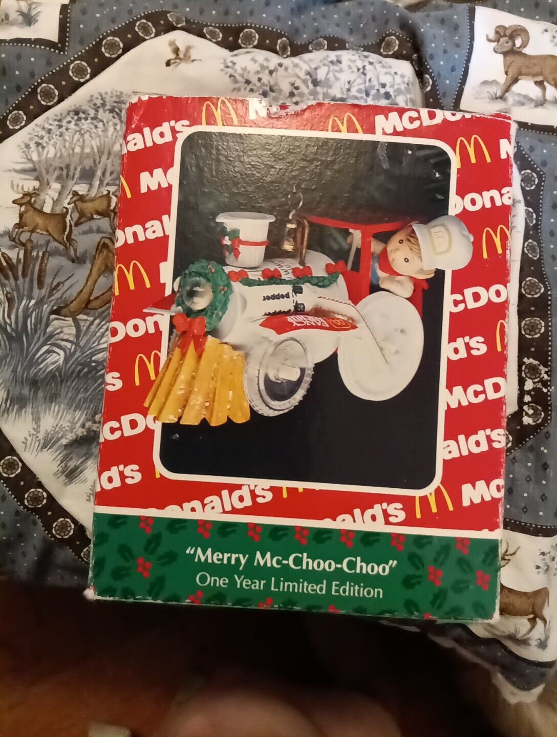 Vintage Enesco 1993 McDonalds Christmas Ornament Merry Mc-Choo-Choo 595063
